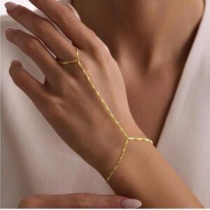 Hand chain bracelet ring